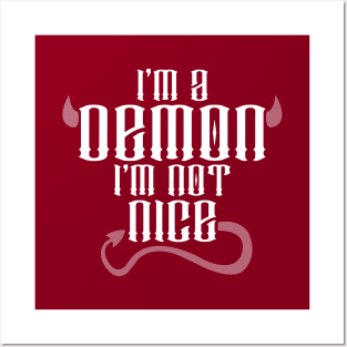 Good Omens: I'm a demon, I'm not nice (horns) Posters and Art